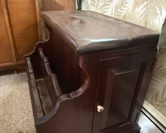 Vintage Wood Magazine Rack Side Table