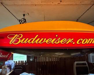 Vintage Budweiser Bud One Blimp Pool Table Light