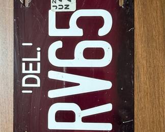 Delaware Vehicle License Plate