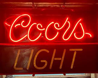 Vintage Coors Light Neon Sign