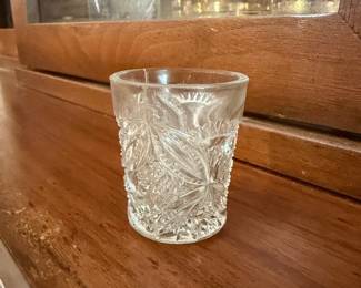Vintage Early American Prescut Glass Tumbler