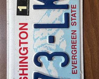 Vintage Washington State License Plate