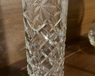 Vintage Crystal Clear Poland Lead Crystal Vase
