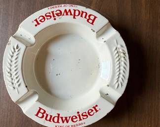 Vintage Budweiser King of Beers Ceramic Ashtray by Haeger
