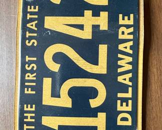 Vintage Delaware License Plate