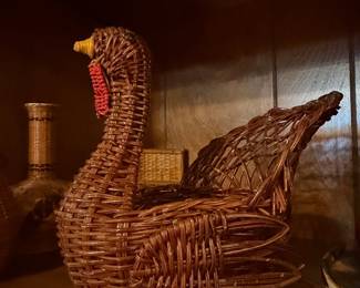 Vintage Wicker Turkey Basket