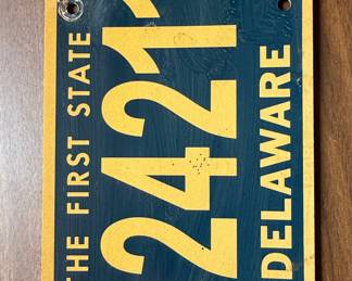 Delaware Vehicle License Plate