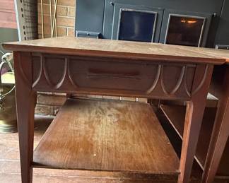 Vintage Occasional Tables with Faux Drawers