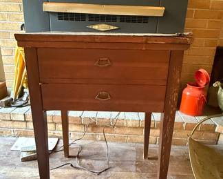 Vintage Sears Kenmore Model 158.523 Sewing Machine in Cabinet
