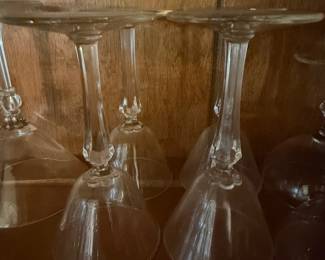 Vintage Crystal Cocktail Coupe Glasses