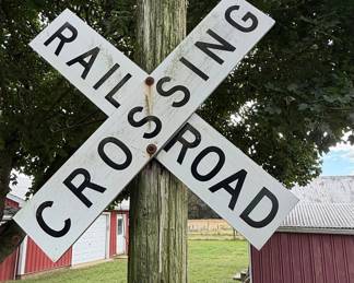Vintage Railroad Crossing Sign