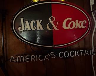 Vintage Jack & Coke Neon Sign