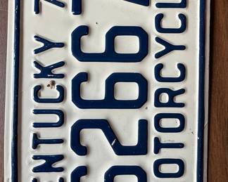 Vintage 1976 Kentucky Motorcycle License Plate