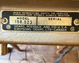 Vintage Sears Kenmore Model 158.523 Sewing Machine in Cabinet