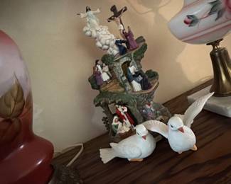DOVE AND RELIGIOUS FIGURE