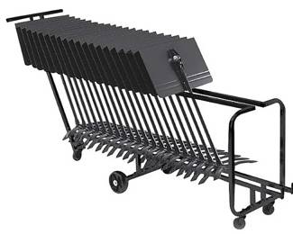 NEW Great for Schools/Churches QTY 24 Manhasset 48 stands with stand cart