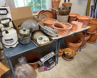CLAY FLOWER POTS, SPRAYERS & MISC.