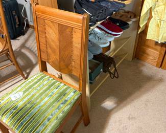art deco chair, shoes