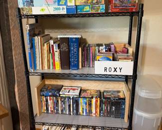 Puzzles, books, DVD etc