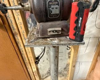 Antique Baldor jeweler's polisher / grinder. Snap-On light. 