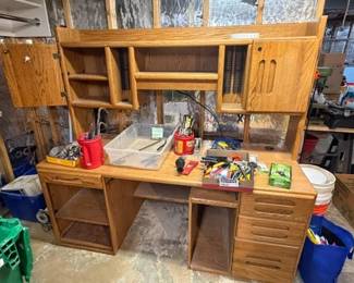 After photo. Oak desk. Available for early sale. Contact Lynn for details 402-350-9677.