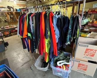 A few clothes. T-shirts. Hats & gloves. 