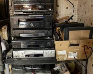 Electronics: Speakers, receivers. SONY, Infinity. Cameras. 