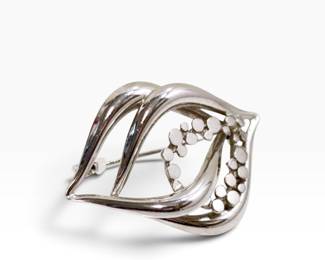 Sterling Modernist Brooch