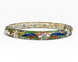 Antique Cloisonne Bangle Bracelet