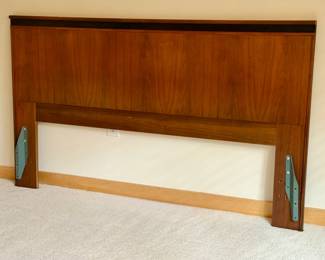 Mid-Century Modern Walnut Full Headboard by Merton Gershun for Dillingham "Esprit"