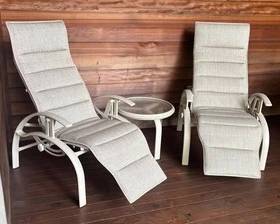 Two Vintage Homecrest Chairs & Table