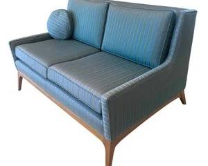 Mid-Century Modern Loveseat - Vintage Two-Seat Sofa. Measures about 51 x 33 x 31”.
