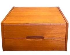 Kai Kristiansen for Aksel Kjersgaard Teak 2-Drawer Table or Dresser Top Chest - Model 32