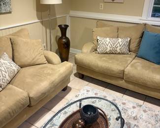 Ethan Allen Glass and metal Coffee table