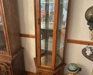 set of curio cabinets