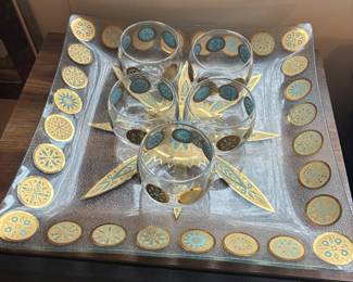 vintage glass set