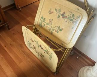vintage TV tray set