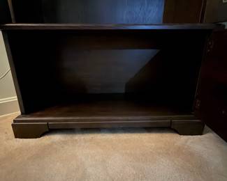H41 - $100. Glass front gun cabinet with glass shelves added for display cabinet. Measures 31.5" x 12" x 70.5"T. No key.