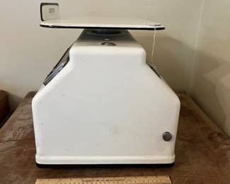 H52 - $225. Dayton by Hobart style 970 mid-century enamel porcelain meat scale.
