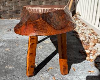 H74 - $85. Live Edge Wooden Bench.