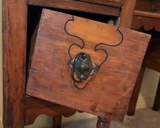 H21 -$40. Vanity with Swing Mirror. Measures 43.5" x 18" x 65"T, floor to vanity top 30.5"T.