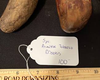 H54 - $100. Primitive tobacco dibblers. Set of 5.