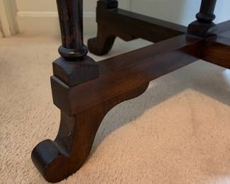 H40 - $60. 1929 Octagon side table by Sheets Manufacturing Co from Wapakoneta, Ohio. Measures 30" x 29.5"T.