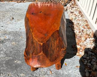 H74 - $85. Live Edge Wooden Bench.