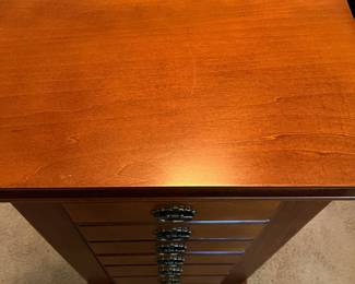 H11 - $45. Jewelry cabinet. Measures 16" x 11.25" x 39.75"T. Excellent condition.