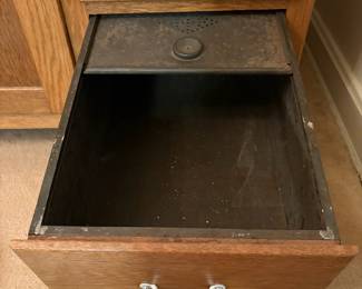 H26 - $450. Antique Hoosier "Ariel Handy Helper" Cabinet . Measures 40.5" x 26" x 67"T, top 12"D.