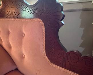 H38 - $150. Victorian fainting couch. Measures 72" x 26" x 37.5"T, floor to seat 18"T.