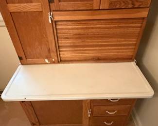 H26 - $450. Antique Hoosier "Ariel Handy Helper" Cabinet . Measures 40.5" x 26" x 67"T, top 12"D.