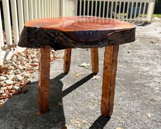 H74 - $85. Live Edge Wooden Bench.