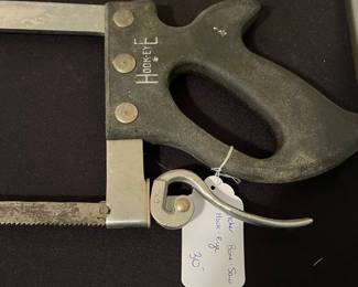 H58 - $30. Hook - Eye butcher bone saw. Measures 32" long.